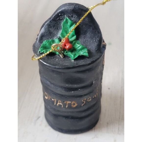 Fishing bait can worms mistletoe Fisher ornament Xmas decor - Picture 5 of 7